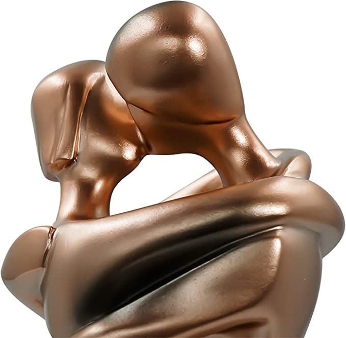 Decoratief liefdesbeeld, handgemaakte sculptuur. Geschenk dat verbondenheid symboliseert in uw interieur.