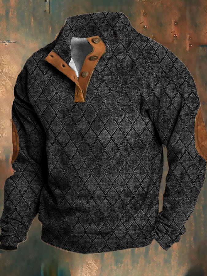 Warme, stijlvolle heren gebreide trui voor comfortabele casual wintermode. Perfect voor elke man.
