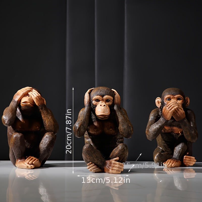 Cadeau-idee: prachtige set van realistische chimpansee aapjes voor liefhebbers van dieren.