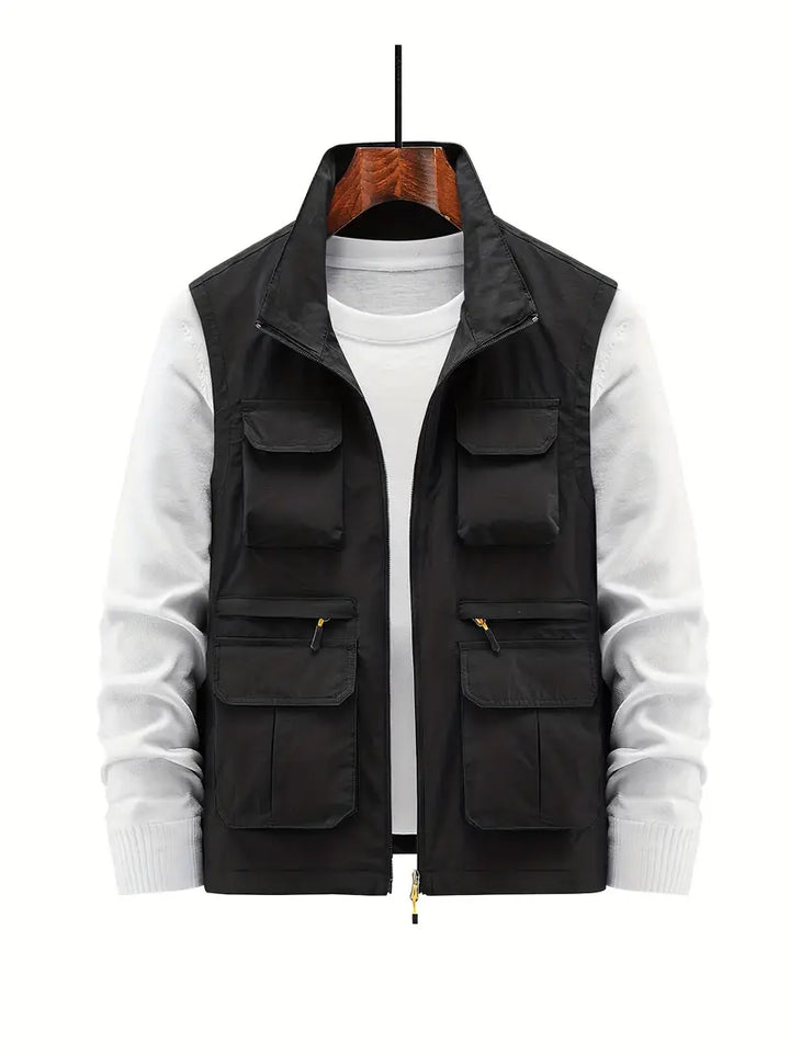 Stijlvol Thorne outdoor herenvest met ritszakken, comfortabel en functioneel voor mannenmode.