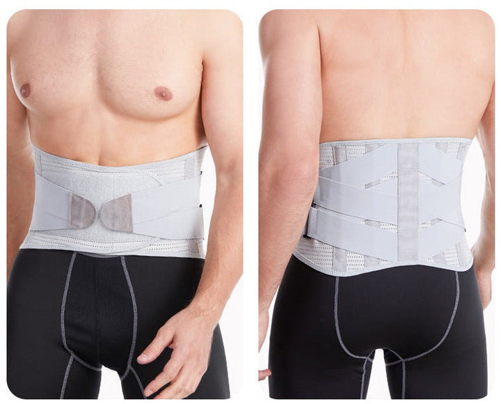 Ergonomische rugband voor lage rugpijn; biedt stevige lumbale ondersteuning en verbetert de houding.