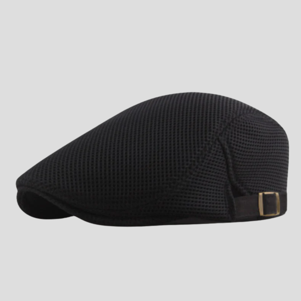 Ademende mesh pet voor heren, perfect als zomerpet of sporthoofddeksel. Biedt koel comfort.