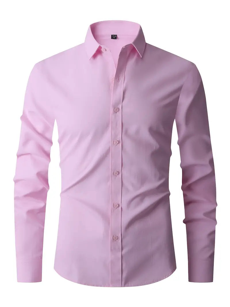 Klassiek heren overhemd met lange mouwen, perfect voor zakelijke kleding. Stijlvol en chique design voor mannen.