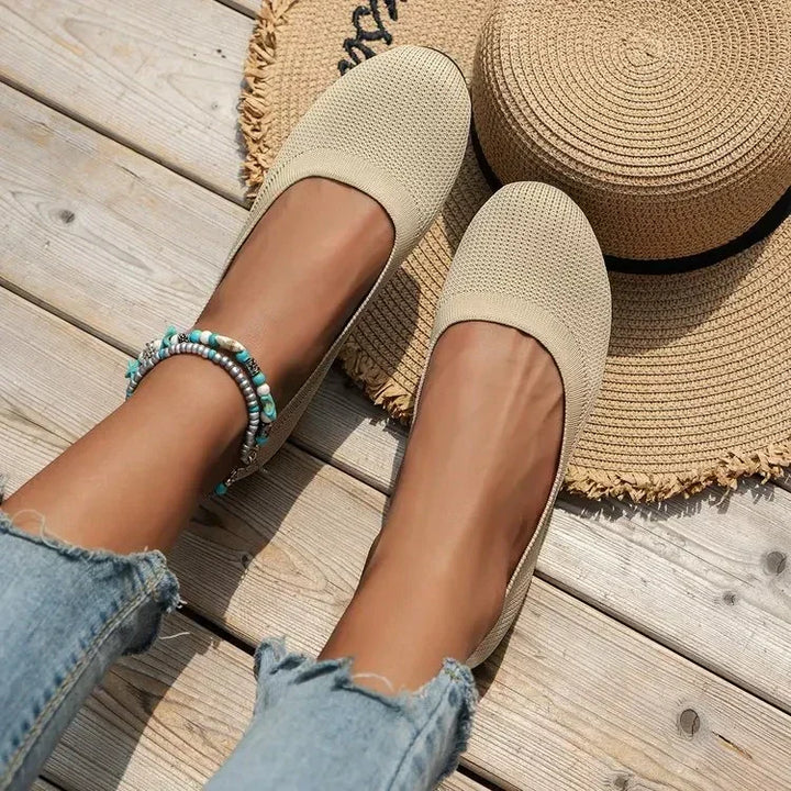 Stijlvolle Melina damesballerina's. Ideale zomerschoenen met orthopedische comfort en antislip.