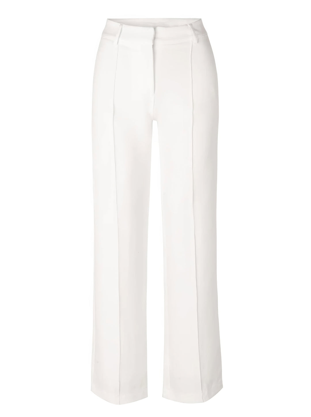 Modieuze dames broek: high-waist pantalon, rechte pijpen, voor een zelfverzekerde, stijlvolle look.