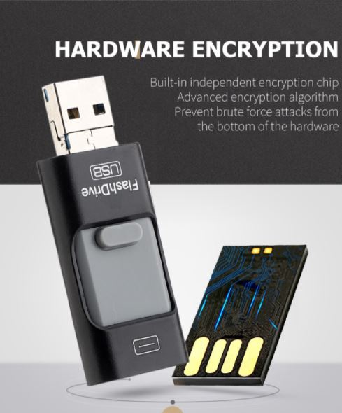 Handige universele USB-stick voor backup en opslag van data op zowel smartphone (iOS/Android) als computer.