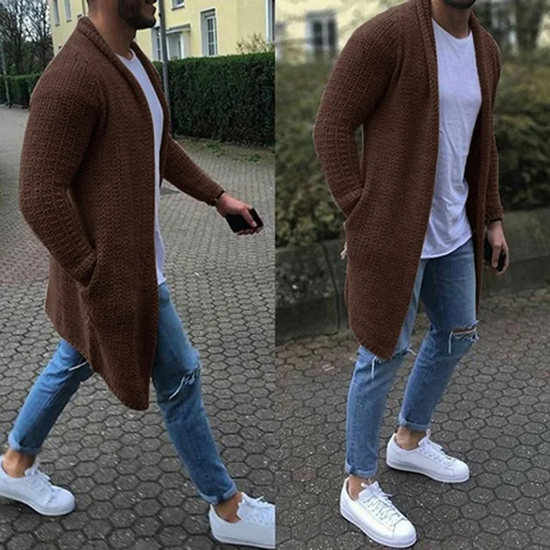 Casual heren langvest voor winterse outfits, warm en modieus, perfect voor dagelijks gebruik.