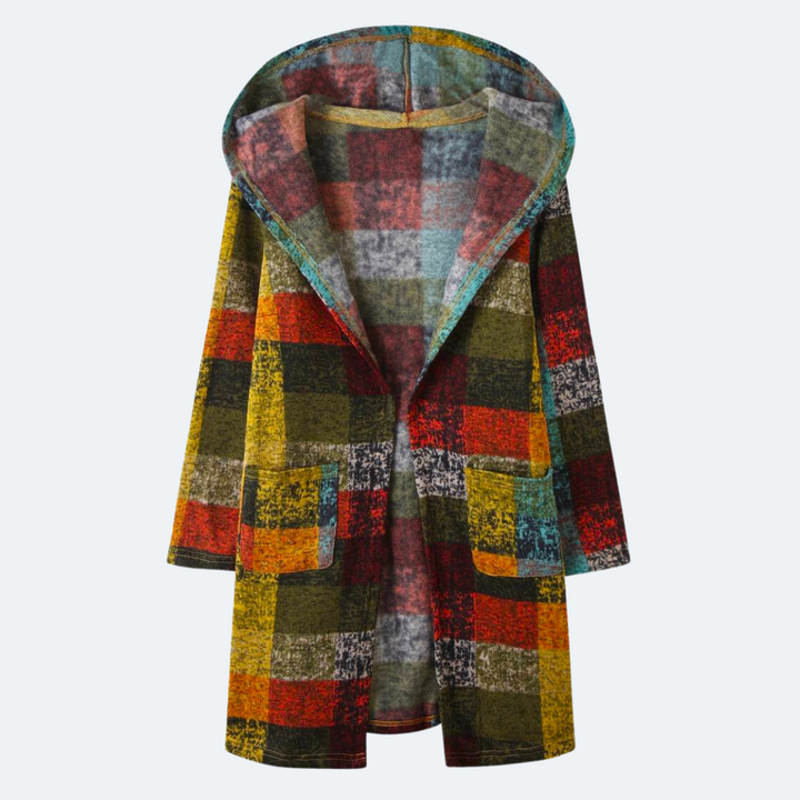 Dames hoodie vest, kleurrijk en warm. Casual cardigan voor comfortabele mode in de winter.