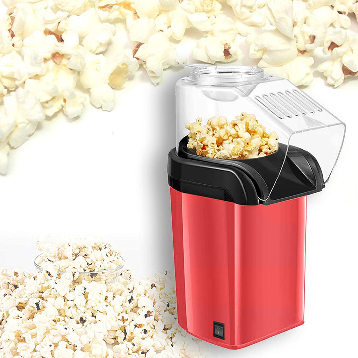 Rode popcornmachine, ideaal voor gezonde snacks en leuke filmavonden thuis.