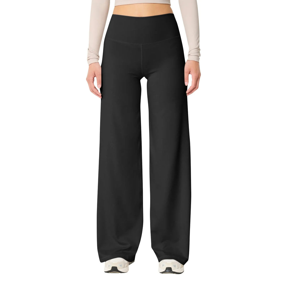 Slim fit dames sportkleding: elastische yoga broek met hoge taille voor comfort tijdens fitness en vrije tijd.