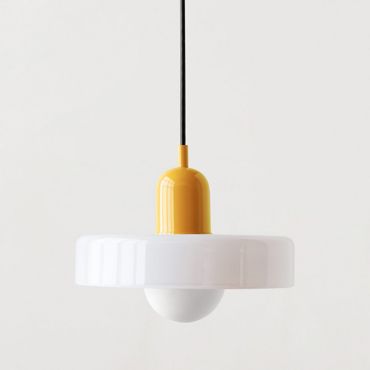 Design verlichting: ColorLoop Bauhaus hanglamp, warm licht & kunstzinnige uitstraling.