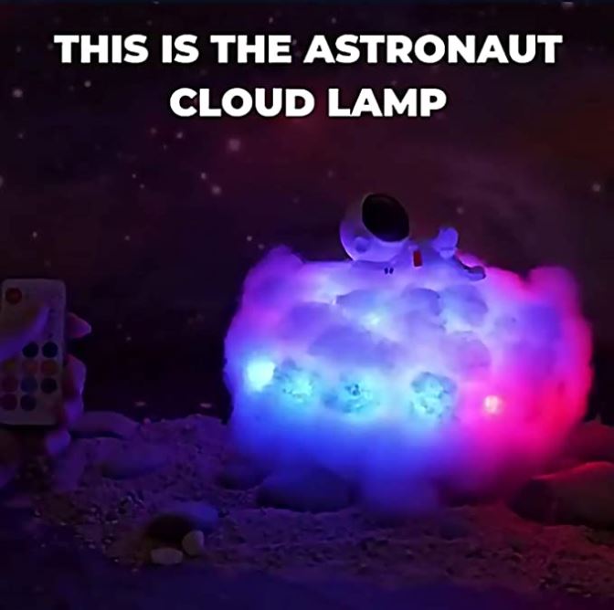 Magisch astronaut wolk nachtlampje, creëert een dromerige sfeer in elke kinderkamer of slaapkamer.