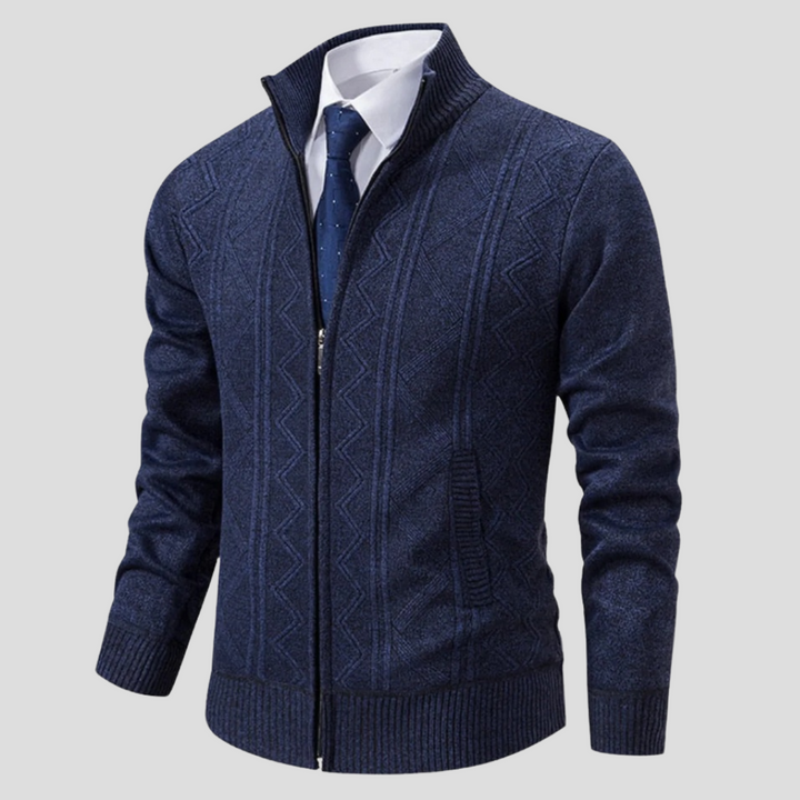 Veelzijdig gebreid vest voor heren, met open voorkant voor elegante casual looks. Geschikt voor herfst.