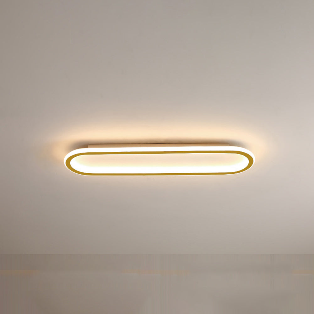 Moderne dimbare LED plafondlamp, elliptisch; geschikt voor slaapkamer, woonkamer of badkamer. (93)