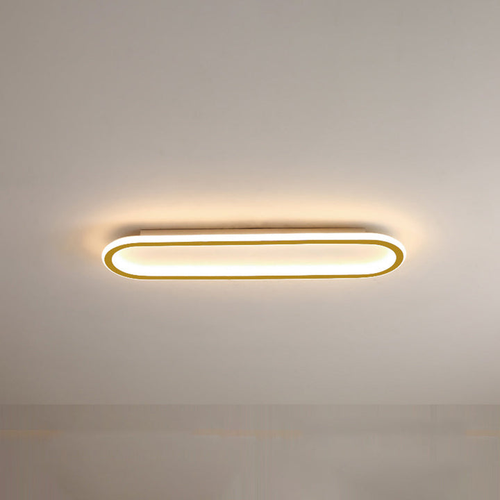 Moderne dimbare LED plafondlamp, elliptisch; geschikt voor slaapkamer, woonkamer of badkamer. (93)