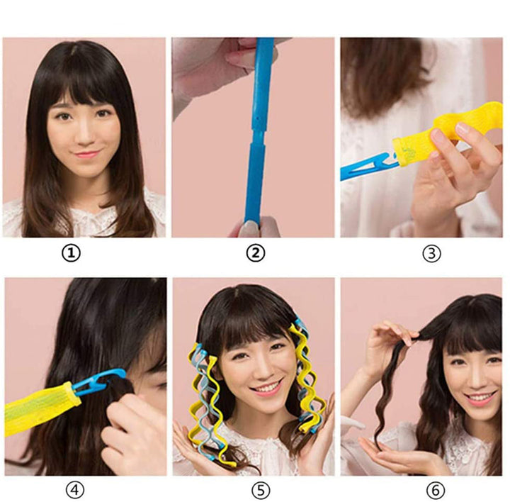 Wavea hittevrije krulset, zachte materialen voor comfortabele hairstyling en mooie krullen zonder hitte voor dames.
