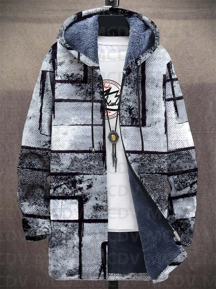 Heren vest met stoere print. Lange mouw, comfortabel en verkrijgbaar in grote maten.