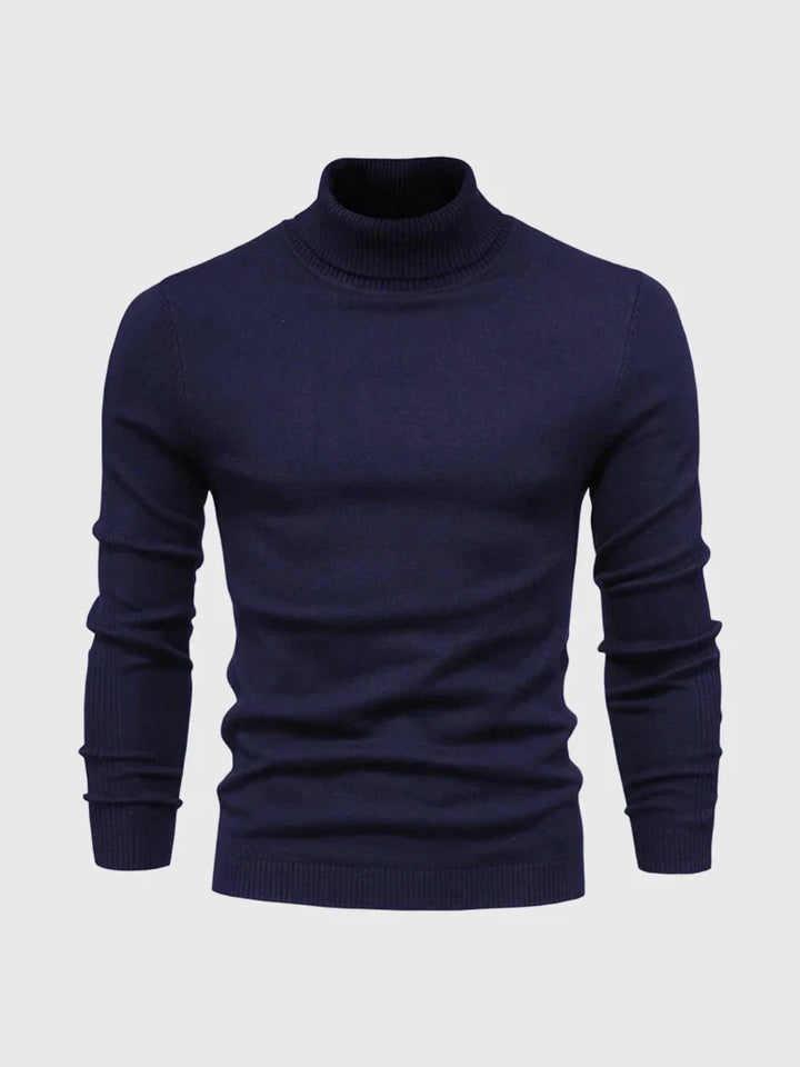 Moderne groene heren coltrui, warm en comfortabel voor koude dagen.