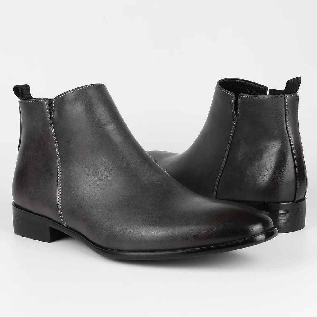 Duurzame leren herenlaarzen Lars, klassieke retro stijl. Geschikt voor alle seizoenen, comfortabel en chic.