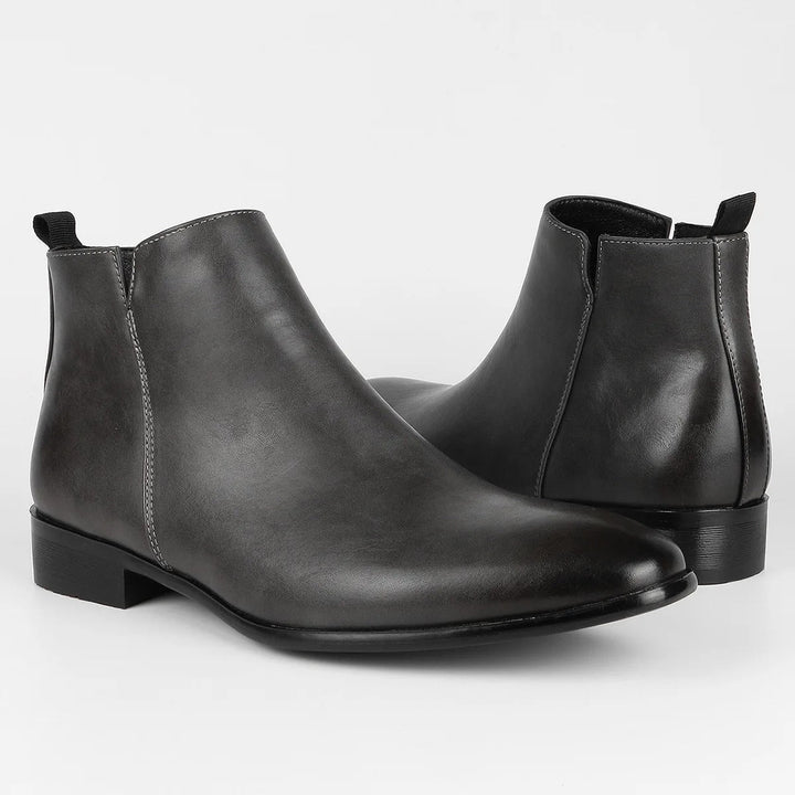Duurzame leren herenlaarzen Lars, klassieke retro stijl. Geschikt voor alle seizoenen, comfortabel en chic.