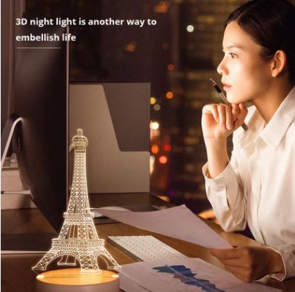 Betoverende 3D lichtontwerp nachtlamp, een origineel cadeau en stijlvolle woonaccessoire.