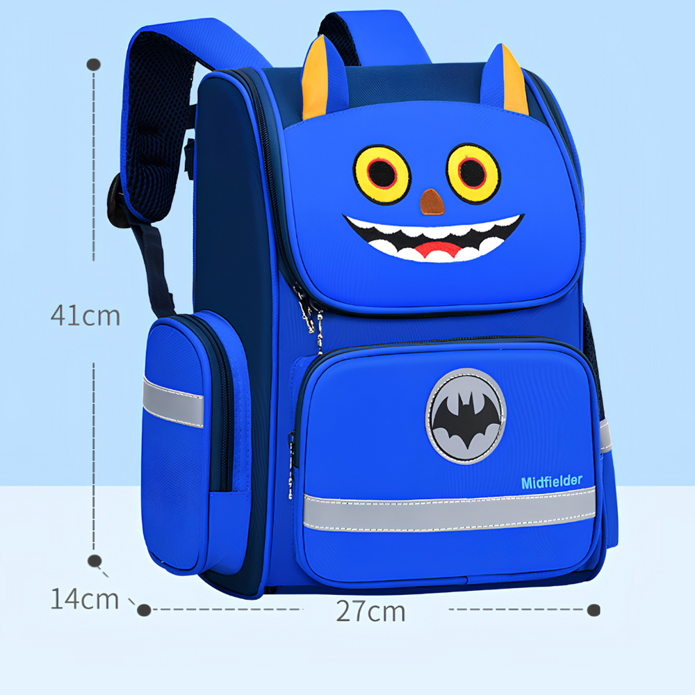 Ruime kinder schooltas met vrolijke print. Praktische en kleurrijke rugzak voor alle schoolgaande kinderen.