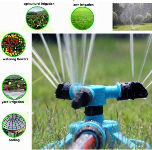 Verstelbare automatische tuinsproeier, zorgt voor gelijkmatige en waterbesparende gazonirrigatie in elke tuin.