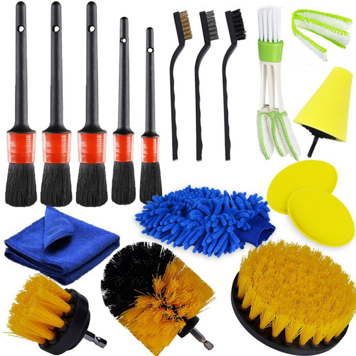 Complete auto detailing set voor professionele autoverzorging. Ideaal voor exterieur- & interieurreiniging.
