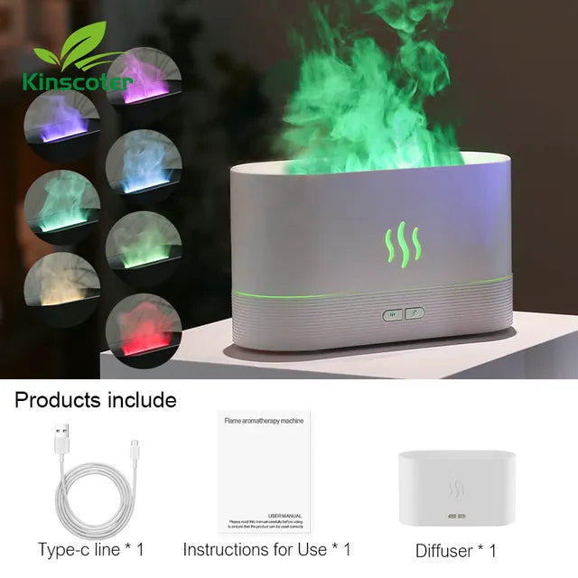 Perfect cadeau: een elegante ultrasone aroma diffuser met ontspannend sfeerlicht & geur.