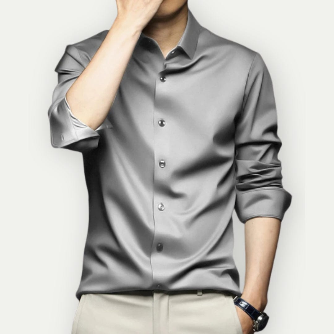 Stijlvol kreukvrij slim fit overhemd, essentieel voor een verzorgde en professionele uitstraling.