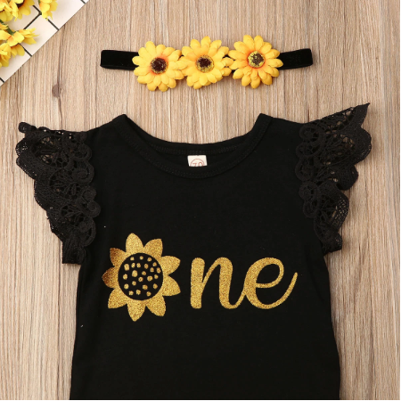 Perfecte cadeau baby jurk: zonnebloem jurk voor meisjes, comfortabel en fashionable voor de zomer.