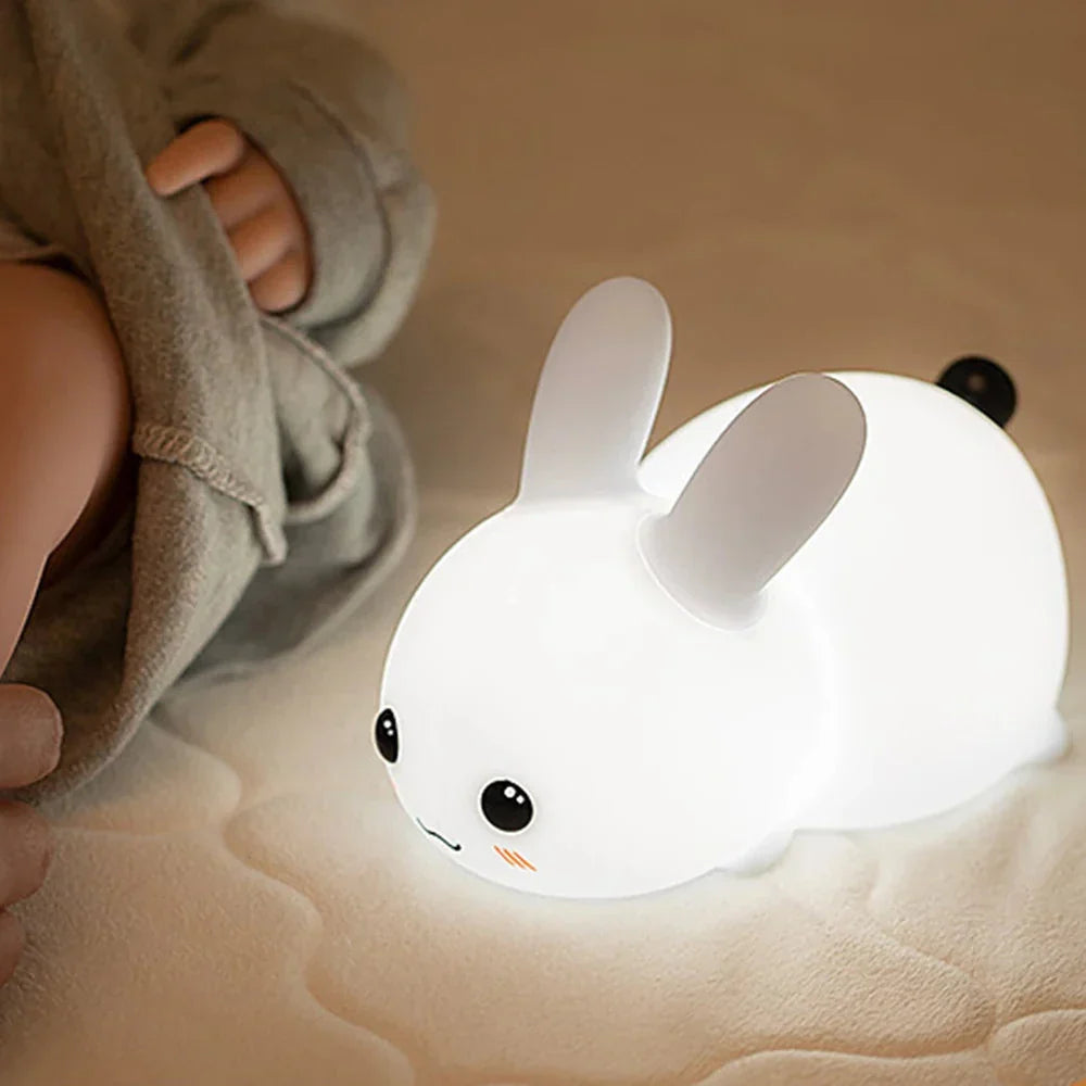 Wit konijnen nachtlampje BunnyGlow, perfect sfeerlicht kinderkamer en babykamer.