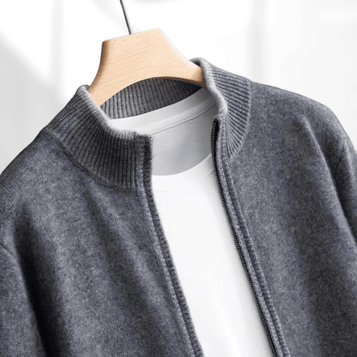 Comfortabel herenjack met ritssluiting, veelzijdig voor dagelijkse herenmode en casual elegantie.