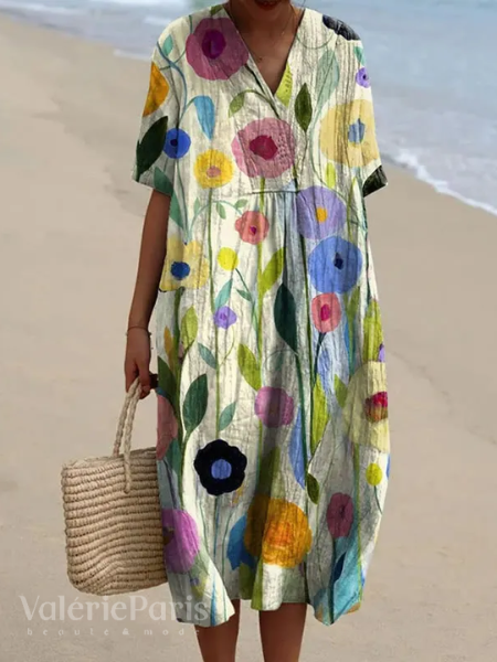 Flatterende bloemenjurk, de perfecte damesjurk voor een stijlvolle en comfortabele outfit.
