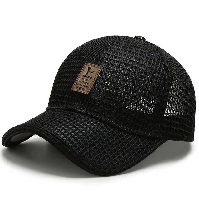 Achterzijde van de verstelbare unisex sportpet met ademend mesh paneel, zorgt voor perfecte ventilatie tijdens sport.
