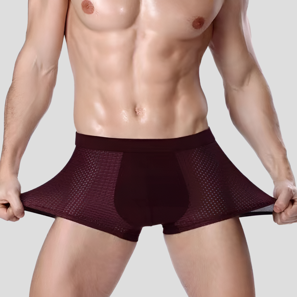Set comfortabele heren boxershorts (meerpaks) in zwart & rood. Zacht ondergoed met ademende stof voor langdurig comfort.