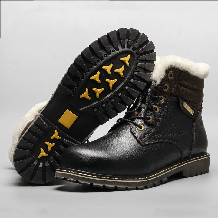 Comfortabele hoge winterlaarzen voor heren, met extra warme voering en goede grip.