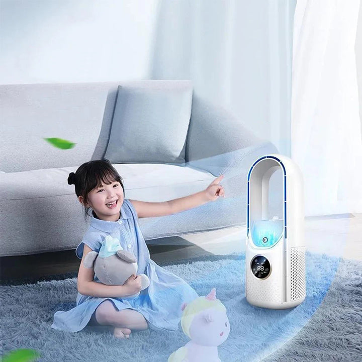 Lichtgewicht draagbare USB koeler, ideaal voor reizen, auto of kleine ruimtes; snelle persoonlijke verkoeling.