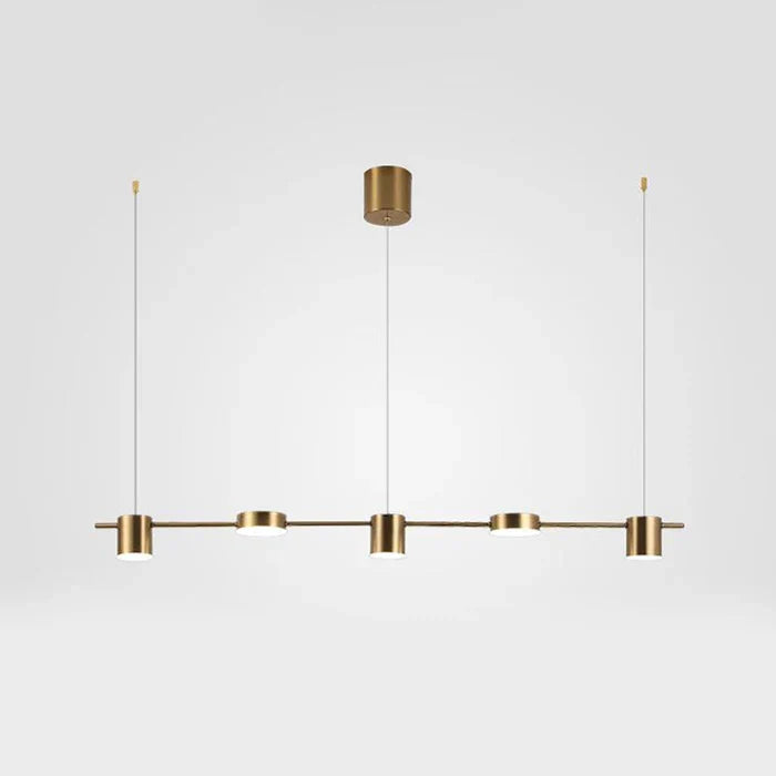 Goud-zwarte design hanglamp van aluminium, sfeervolle verlichting, een blikvanger in elke woonkamer.