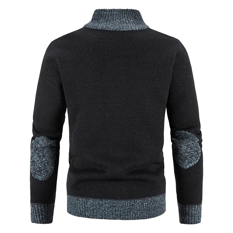 Casual herenvest met colkraag, veelzijdig en warm voor ontspannen dagen. Perfect voor herfst & winter.