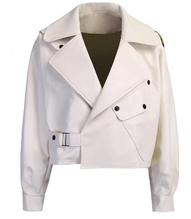 Trendy rode dames leren jas Chaqueta™️ met perfecte pasvorm. Elegante bovenkleding voor een stijlvolle, comfortabele look.