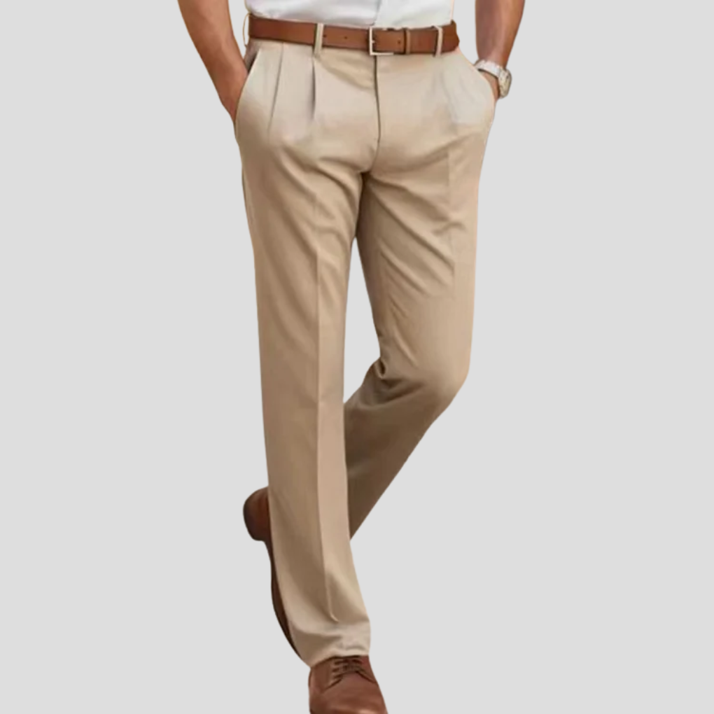 Nette herenbroek van ademende katoenmix voor zakelijke en casual settings. Perfecte pasvorm voor mannenmode.