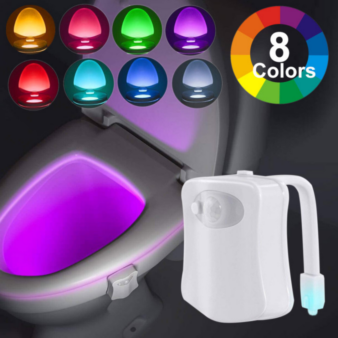 Handige LED toiletlamp met bewegingssensor voor zorgeloos nachtelijk toiletbezoek. Geen fel licht meer, eenvoudig te installeren.