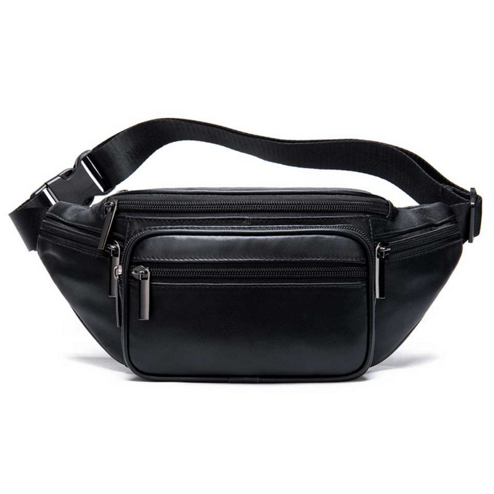 Heren Schoudertas ShoulderFit, essentieel voor zomerreizen. Compacte leren herentas.