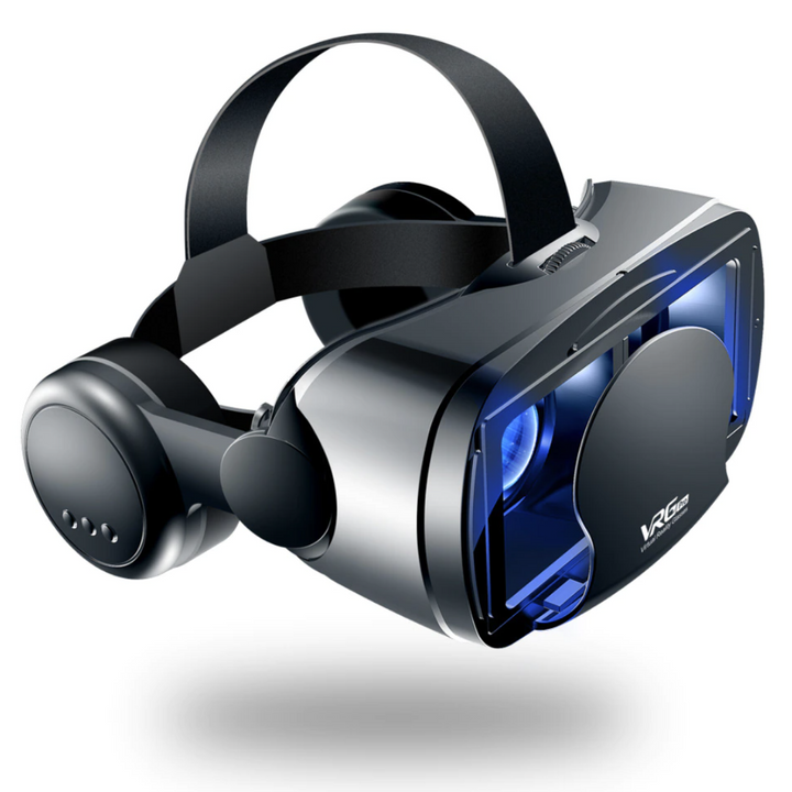 VR-bril met headset voor smartphones; ideaal voor 3D films kijken en virtuele werelden ervaren.
