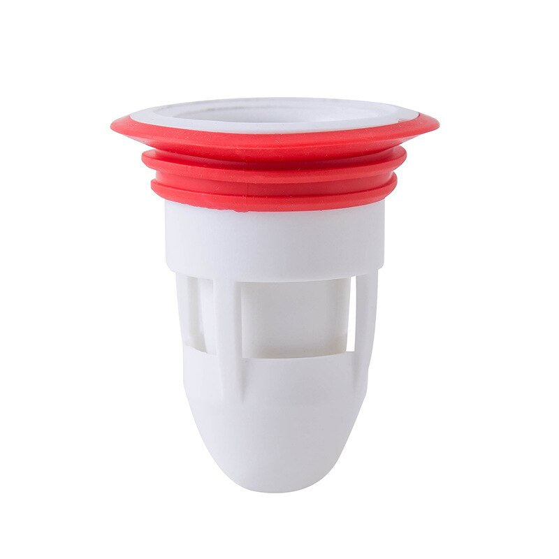 Duurzame silicone afvoerfilter, verkrijgbaar in zwart of wit, stopt effectief geuren en ongedierte.