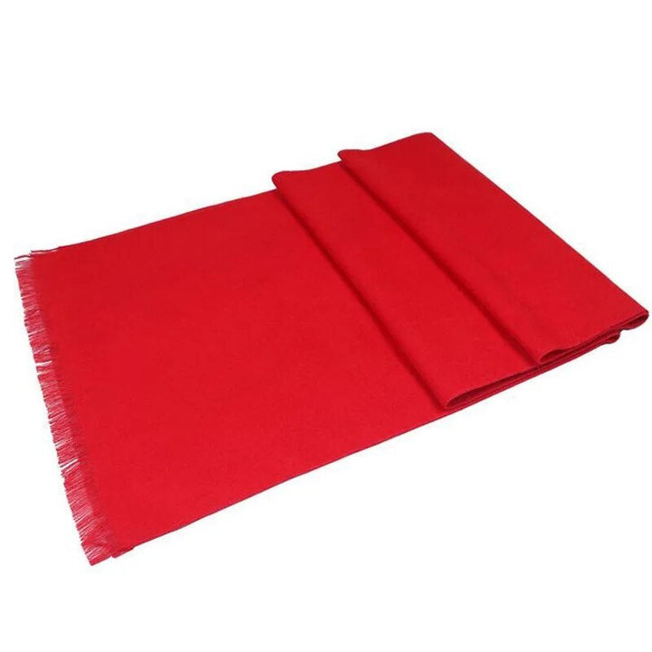 Luxe unisex sjaal van rood kasjmier, zowel stijlvol als heerlijk warm.