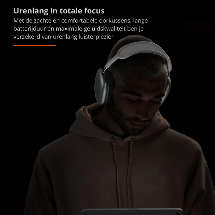 Draadloze bluetooth koptelefoon met indrukwekkende 40 uur batterijduur voor non-stop muziek en audio.