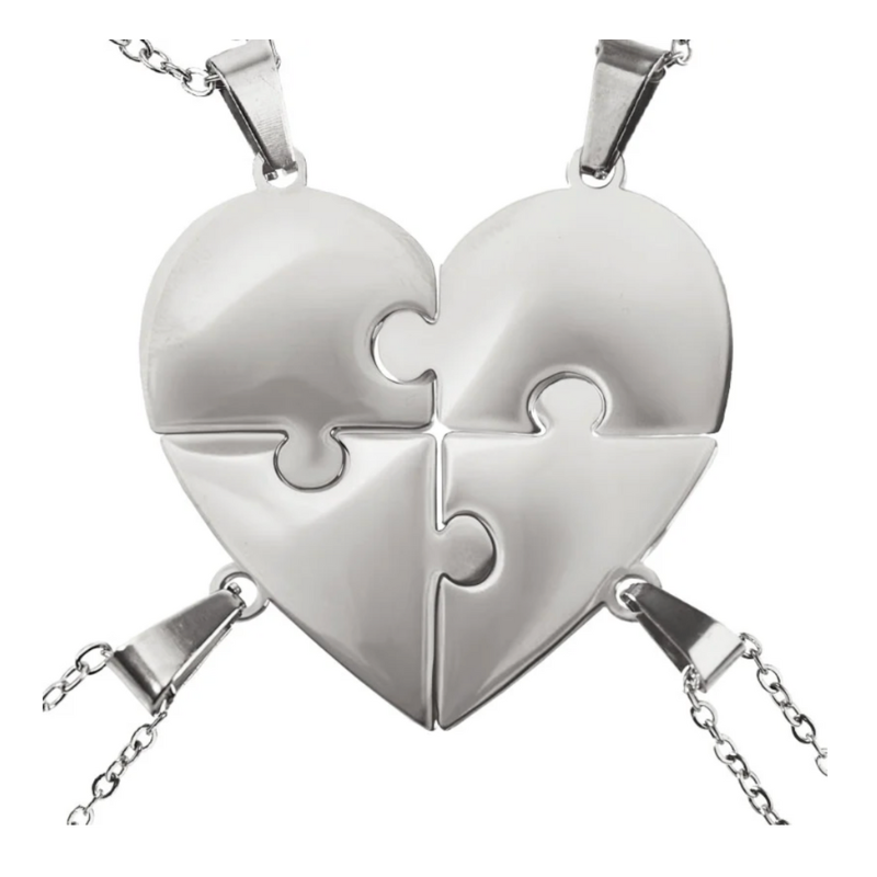 Roségouden gepersonaliseerde puzzelketting, een geschenk vol emotie.