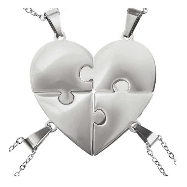 Roségouden gepersonaliseerde puzzelketting, een geschenk vol emotie.